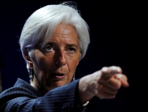 International Monetary Fund (IMF) President Christine Lagarde speaks during a news conference on the second day of the G20 Summit in Cannes November 4, 2011.       REUTERS/Dylan Martinez (FRANCE  - Tags: POLITICS BUSINESS)