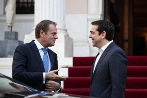 Meeting between the Prime Minister of Greece, Alexis Tsipras, and the President of the European Council Donald Tusk, in Athens, on Feb. 16, 2016 / Συνάντηση του Πρωθυπουργού Αλέξη Τσίπρα με τον Πρόεδρο του Ευρωπαϊκού Συμβουλίου Ντόναλντ Τουσκ, στην Αθήνα, στις 16 Φεβρουαρίου, 2016