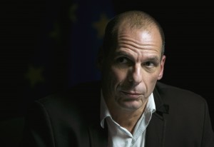 Greek Finance Minister Yanis Varoufakis arrives at a news conference after an extraordinary euro zone Finance Ministers meeting (Eurogroup) in Brussels February 20, 2015. Varoufakis said a deal reached with euro zone finance ministers on Friday that extended its international bailout program by four months would allow Greece to rebuild its ties with its EU partners. REUTERS/Yves Herman (BELGIUM - Tags: POLITICS BUSINESS)