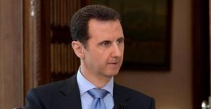epa04713763 A handout picture made available on 20 April 2015 by Syrian Arab News Agency (SANA) shows Syrian President Bashar al-Assad speaking during an interview with the French TV 'France 2' in Damascus, Syria, 19 April 2015. According to SANA, Bashar Assad said  'France was a spearhead in supporting terrorism, We are ready for any dialogue that meets Syrians interests'.  EPA/SANA HANDOUT  HANDOUT EDITORIAL USE ONLY/NO SALES