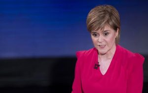 In a handout picture released by STV on April 7, 2015, Leader of the Scottish National Party (SNP), Nicola Sturgeon takes part in the "Scotland Debates" STV event in Edinburgh on April 7, 2015. RESTRICTED TO EDITORIAL USE - MANDATORY CREDIT " AFP PHOTO / STV / GRAEME HUNTER" - NO MARKETING NO ADVERTISING CAMPAIGNS - DISTRIBUTED AS A SERVICE TO CLIENTSGRAEME HUNTER/AFP/Getty Images