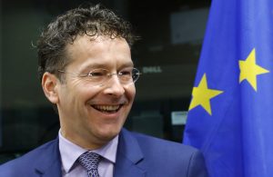 Eurogroup chairman and Dutch Finance Minister Dijsselbloem arrives to testify before the EU Parliament's Economic and Monetary Affairs Committee in Brussels